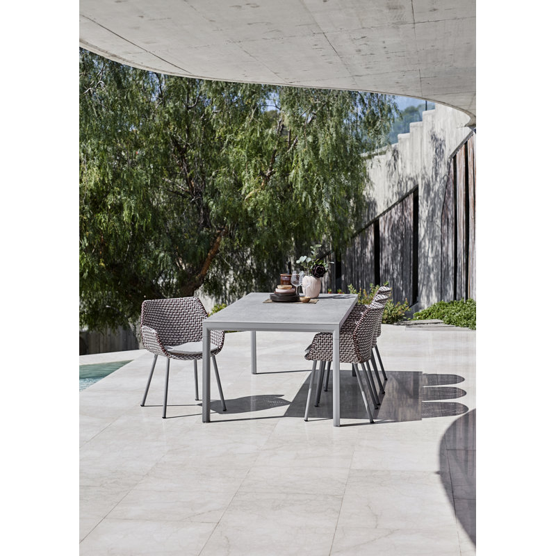 Vibe Patio Chair with Cushions, Taupe, Dusty Rose