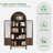 71" Arched Storage Bookcase with Doors-2090868209