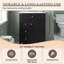 Ensemble de meuble-lavabo autoportant en MDF 24 po noir avec lavabo en céramique, poignées en métal, porte à fermeture en douceur, support de rangement-1557900798