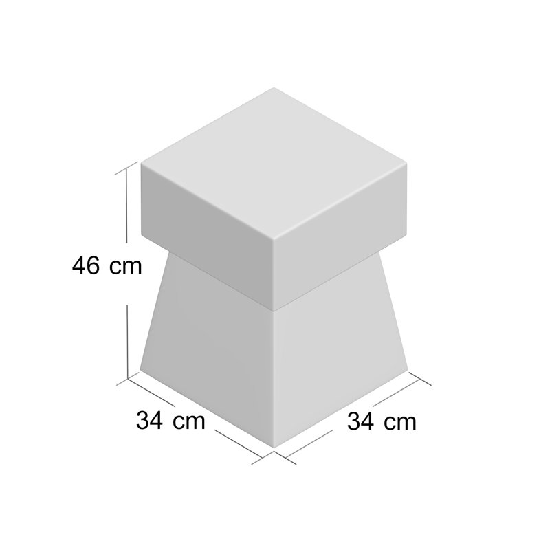 Outdoor Canndale Side Table, Dark Grey