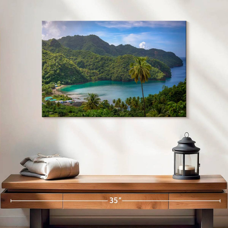 Plage des Caraïbes exotique Gillard, H 16 po x l 24 po