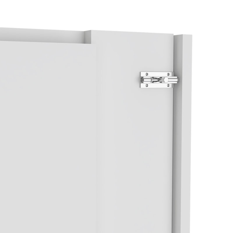 Table murale pliable avec plusieurs tablettes, blanc, Blanc