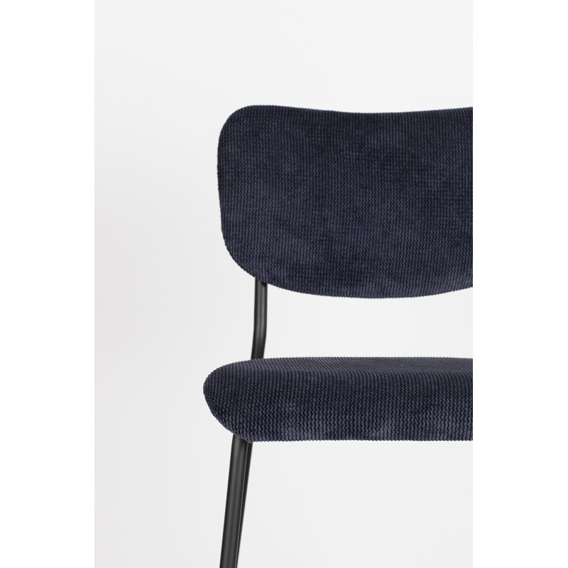 Benson Bar Stool, Counter Stool (25” Seat Height), Dark Blue
