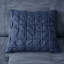 Couette 7 pièces en seersucker bleu marine pour lit queen - Imprimée, facile d'entretien avec taies d'oreiller incluses