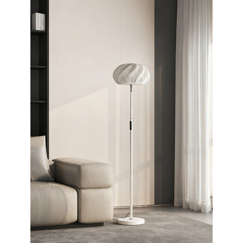 Modern Minimalist Aluminum-Iron & PVC Floor Lamp, White