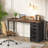 47 inches Vanity Desk with 5 Drawers-1591279121