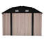 Remise de rangement extérieure en acier galvanisé brun de 1012 pi avec cadre de plancher pour une utilisation intensive, avec construction résistante aux intempéries, grande ouverture de porte, fenêtres transparentes, loquet et évents pour une chaleur efficace