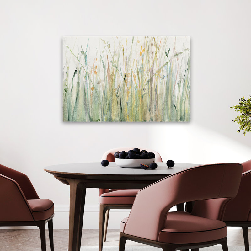 Abstract Fields - Spring Grasses I, 24" H x 36" W