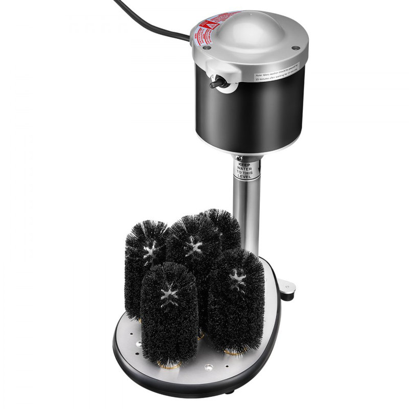 Nettoyeur de verre électrique à 5 brosses avec 600 tasses pour verre à vin