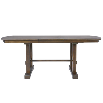 59"-77" Extendable Dining Table, Farmhouse Wooden Kitchen Table with Removable Leaf, Large Expanding Table for 4-8