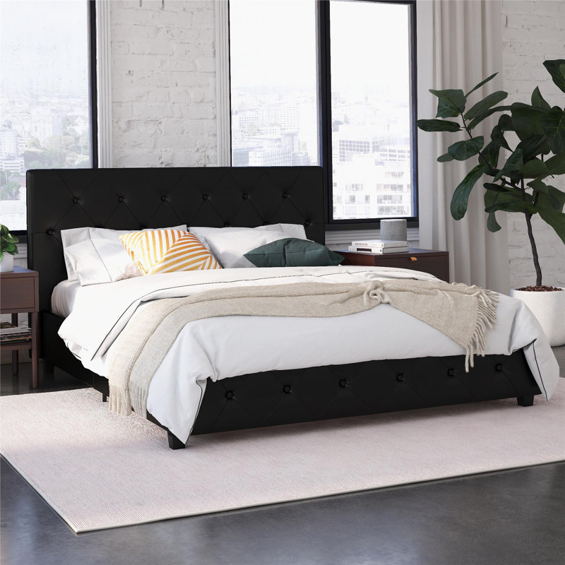 Upholstered Storage Bed, Kingsize (5'), Black