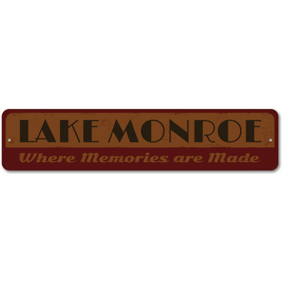 Plaque en métal Lake Memories