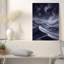Art mural bleu monochromes du désert sous un ciel étoilé-133918596