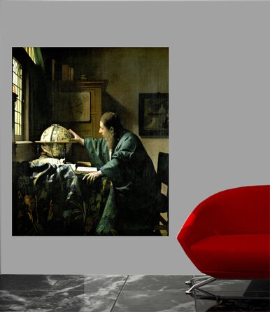 The Astronomer' by Johannes Vermeer Glossy Poster