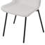 38cm H Velvet Upholstered Wing Back Side Chair in White