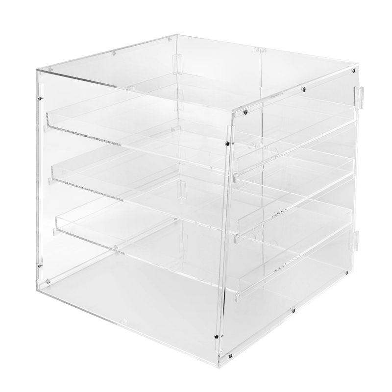 Comptoir à pâtisserie en acrylique H 17,71 po x l 18,7 po avec 3 plateaux