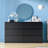 Parleen 52" W 6 Drawer Black Dresser - Wood Bedroom Dresser, Modern Double Dresser for Bedroom -1690680991