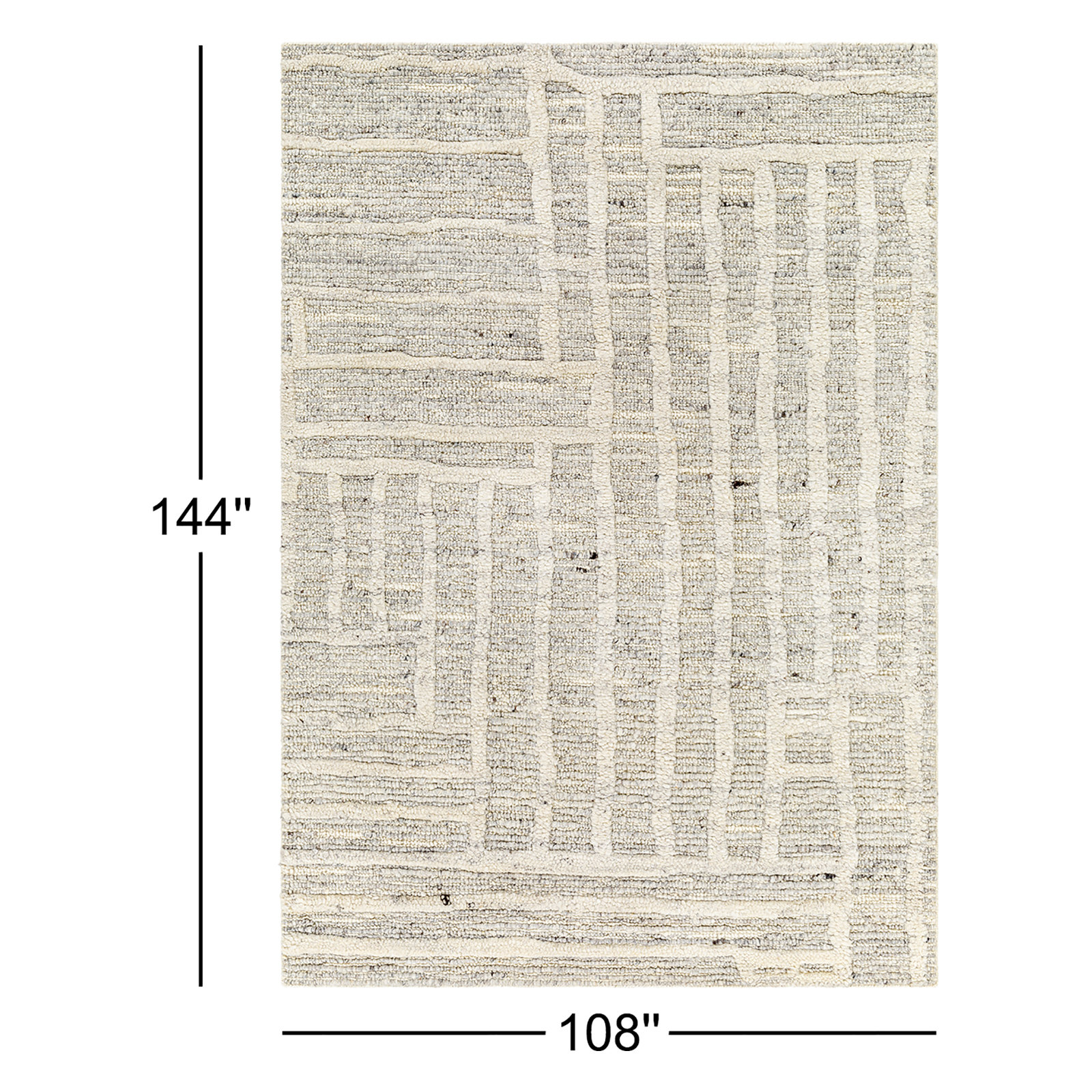 Edwardo Hand-Woven Abstract Rug, Rectangle 9' x 12'