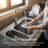Houzer 33 in Stainless Topmount 4-hole 80/20 Double Small Left Sink w/ Strainer,Grids-LHD-3322-C