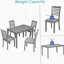 Table de salle à manger rectangulaire pour 4 personnes, table de salle à manger pour petits espaces