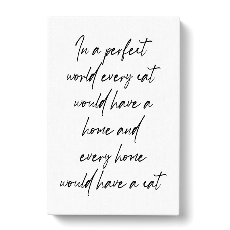 Cat - Wrapped Canvas Print, 91cm H x 60cm W x 3cm D