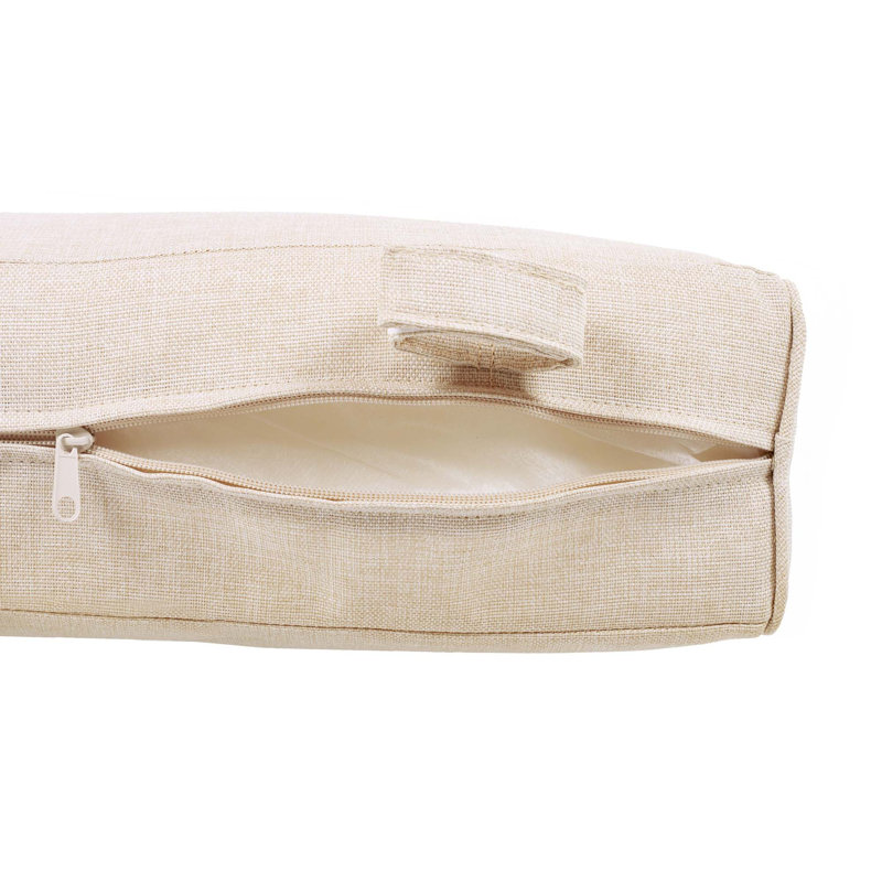 Patio Lounge Chair Set Of 2,Outdoor Club Chair With Cushion And Acacia Wood Frame, White