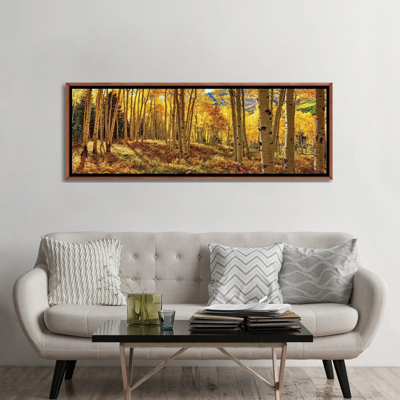 «Autumn Aspen Colorado Forest Panorama», reproduction de photo panoramique sur toile, H 24 po x l 72 po x P 1,5 po