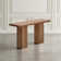 Firdows Modern Rustic 58" Solid Wood Double Pedestal Console Sofa Table With Butterfly Joint Inlay