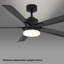 Ventilateur de plafond intelligent à 5 pales Radiant avec lumière DEL à intensité variable intégrée et télécommande Bluetooth incluse, température de couleur sélectionnable (2700 K, 3000 K, 3500 K, 4000 K)-123804461-123804465-123804466