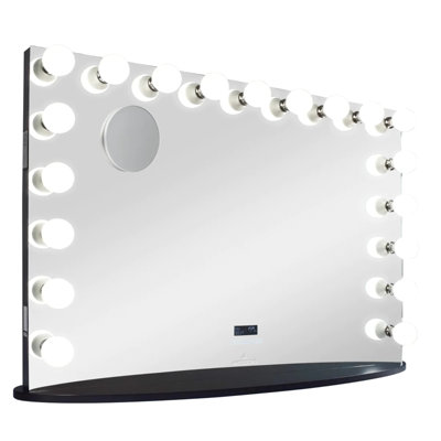 Mirror with Lights and Dimmer switch, Hollywood Premiere Pro Max Makeup Mirror with 19 Frosted LED Bulbs