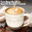  16 oz Embossed Ceramic Coffee Mugs, Set of 4, Microwave & Dishwasher Safe White Latte Cups for Tea & Cocoa (Multiple Patterns)