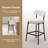 Sherpa Counter Height Bar Stools Set of 4 Modern Upholstered Barstools with Curved Open Back/Round Seat Boucle Comfortable Bar Chairs for Kitchen Island, 24.6 Inch-1543243289