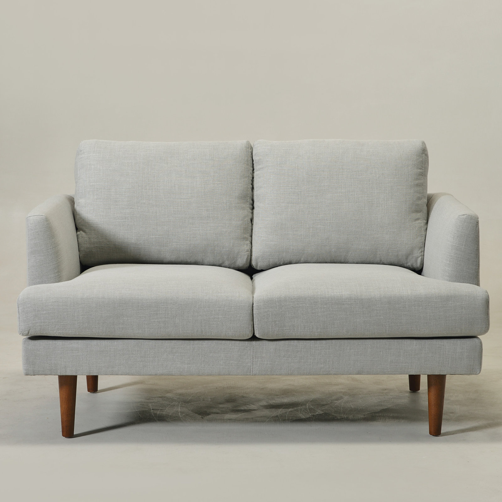Miller 55" Upholstered Loveseat, Light Gray