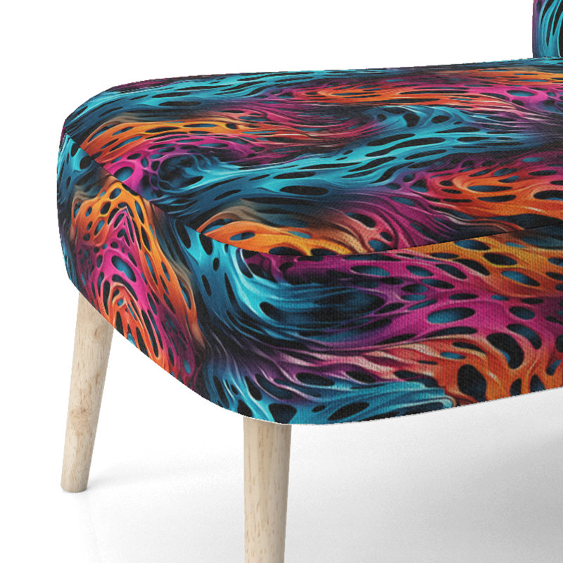 Chaise d'appoint rembourrée moderne et contemporaine Futuristic Striped Fusion I