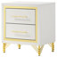 Table de chevet 2 tiroirs Amatia - blanc-114385009