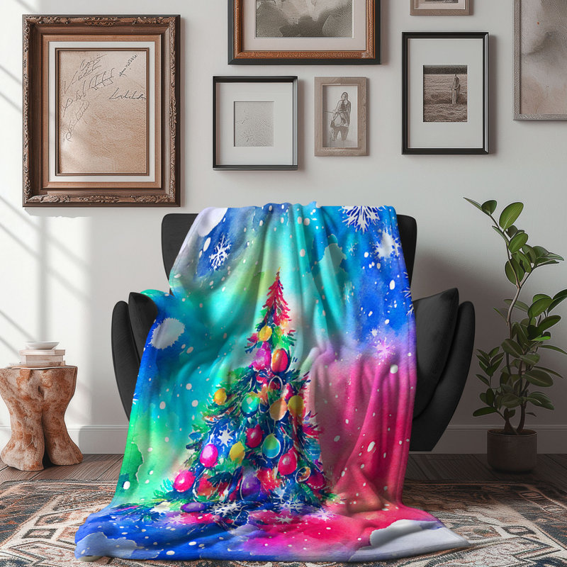 Machine Woven Throw Blanket, 50" W x 60" L