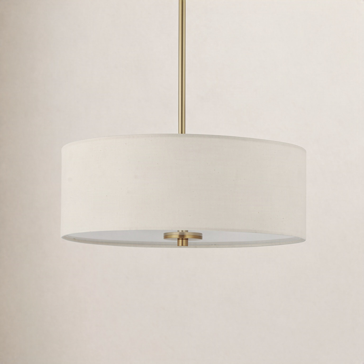 Juna 3 Light Linen Steel Dimmable Pendant