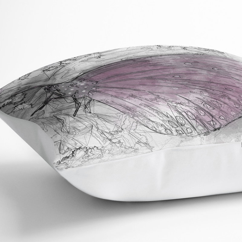 Abstract Square Throw Cushion, White, 55cm H x 55cm W x 20cm D