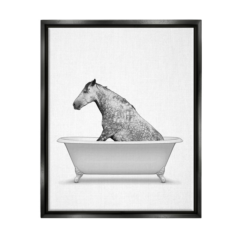 «Farm Horse Bathaign Animal» sur toile par Annalisa Latella, impression, H 21 po x l 17 po x P 1,7 po