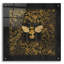 Art mural en verre épique «Enchanted Flower Bee 1» par Cindy Jacobs, 24 po x 24 po-891420671