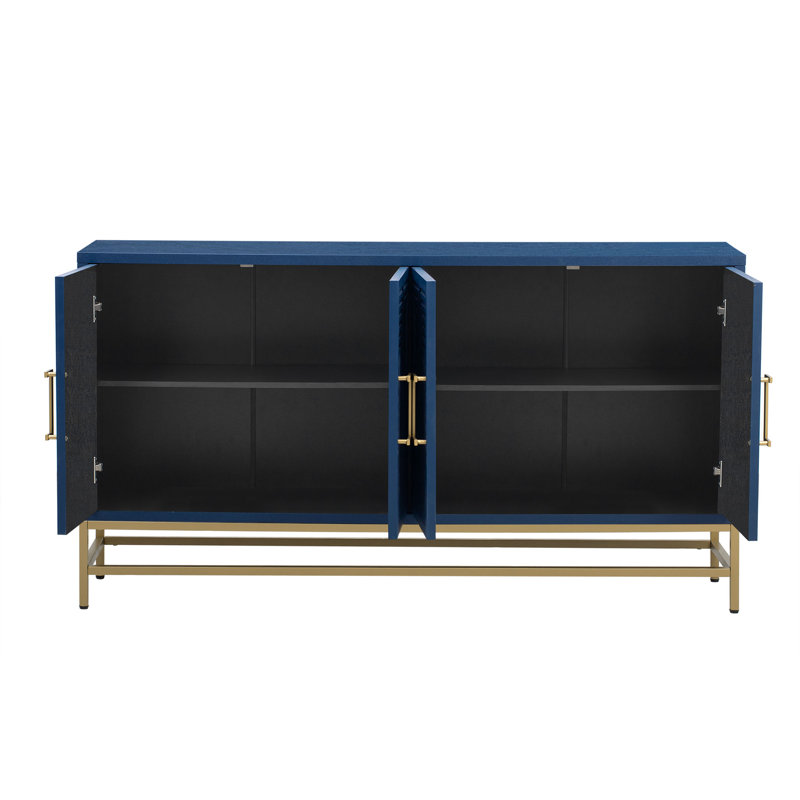 Buffet de style rétro avec tablettes réglables, Marine