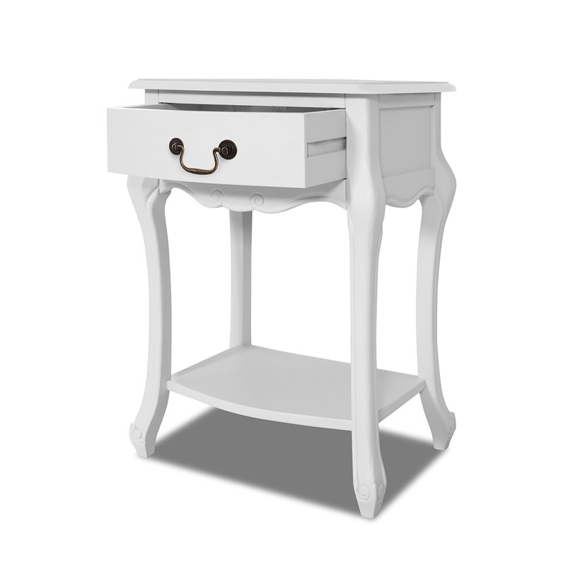 Lemaire 48cm W Bedside Table, Antique White