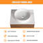 Meuble-lavabo simple avec comptoir Mathijs 47,24