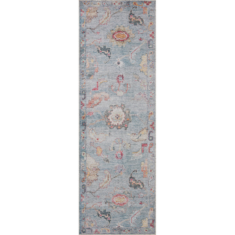 Elysium Denim / Multi Area Rug, Runner 2'6" x 7'6"