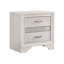 Table de chevet 2 tiroirs en bois blanc