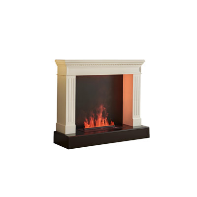 59.06"White Modern Simulated Flame Atomizing Electric Fireplace Humidifier