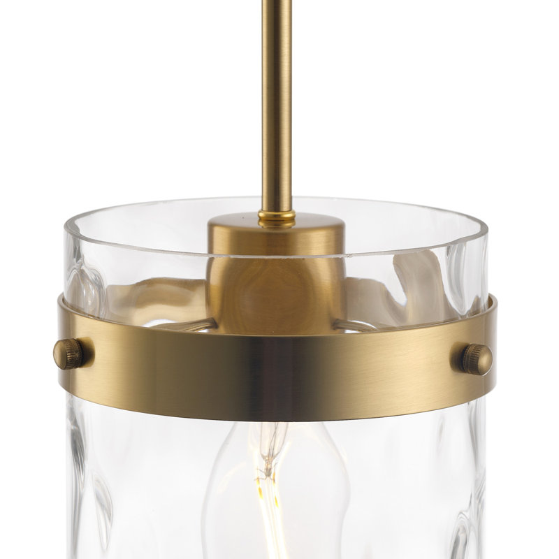 1-Copper colored dimmable glass iron pendant light