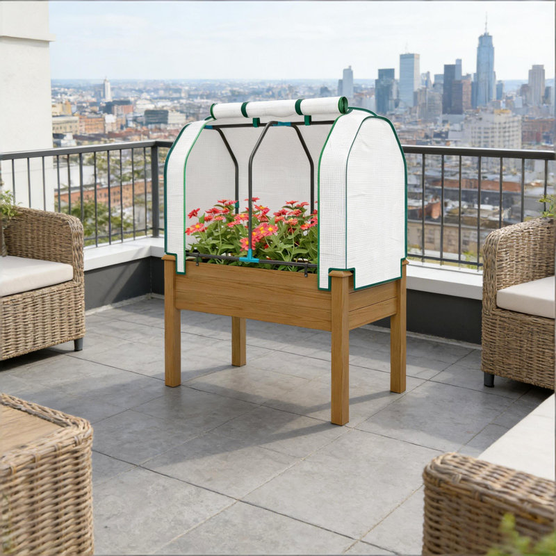 Jardinière, lit de jardin surélevé pratique, Brun