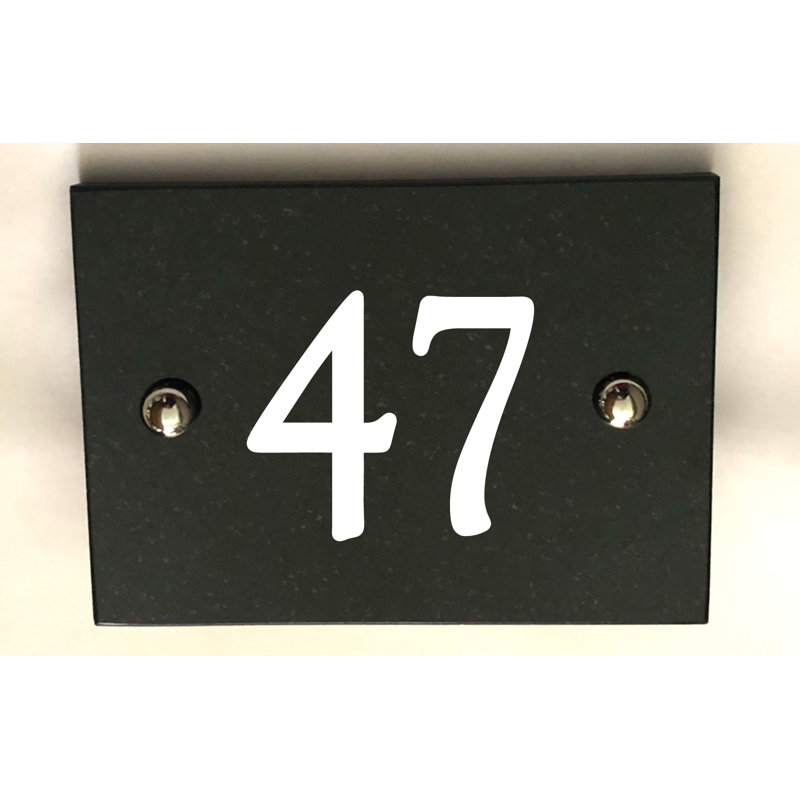 Brumby 10cm H Reflective Stone House Number, 47
