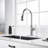 Pull Down Single Handle Kitchen Faucet With Deck Plate, Handles and Supply Lines-60743611